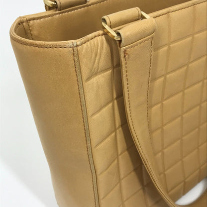 Chanel Brown Leather Chocolate Bar