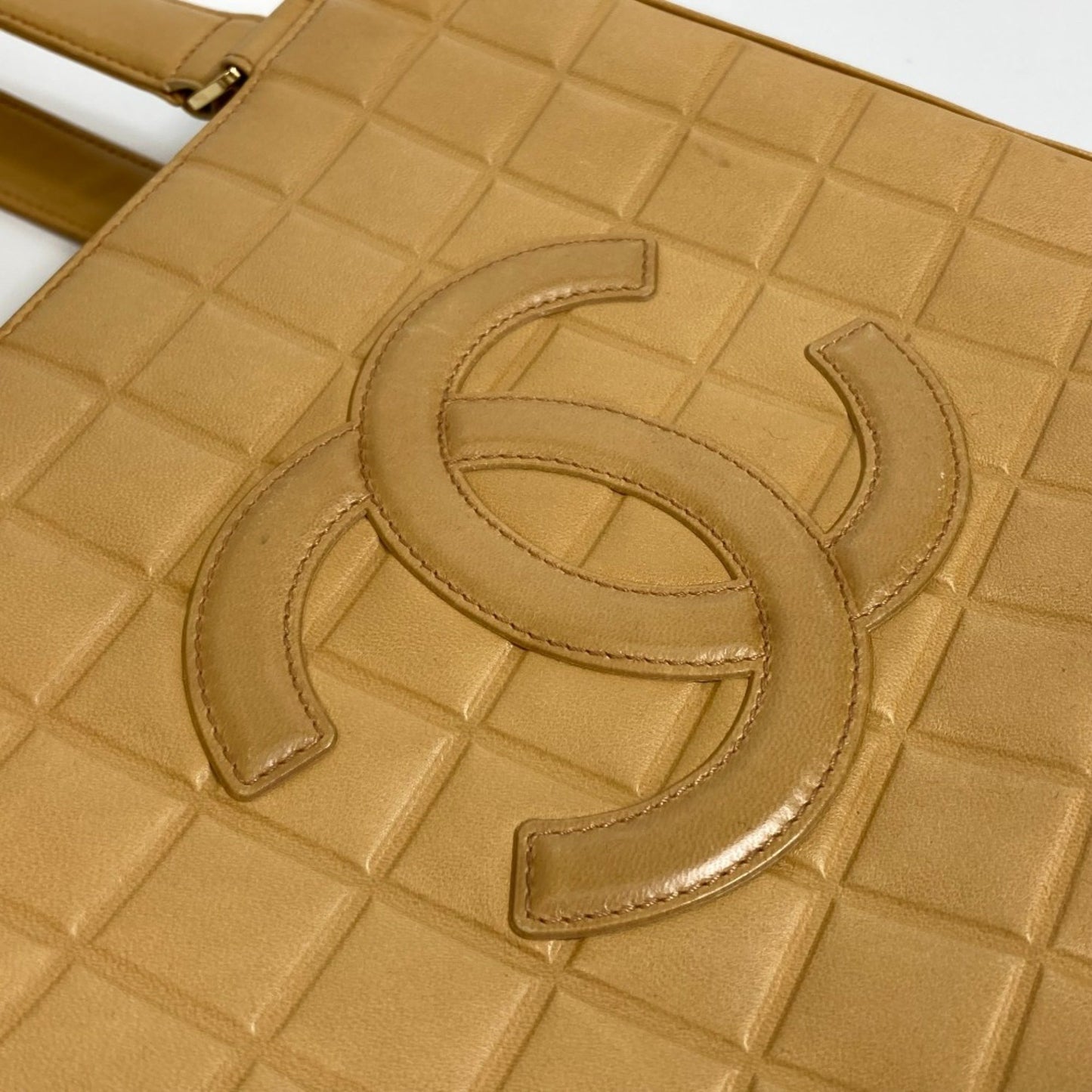 Chanel Brown Leather Chocolate Bar