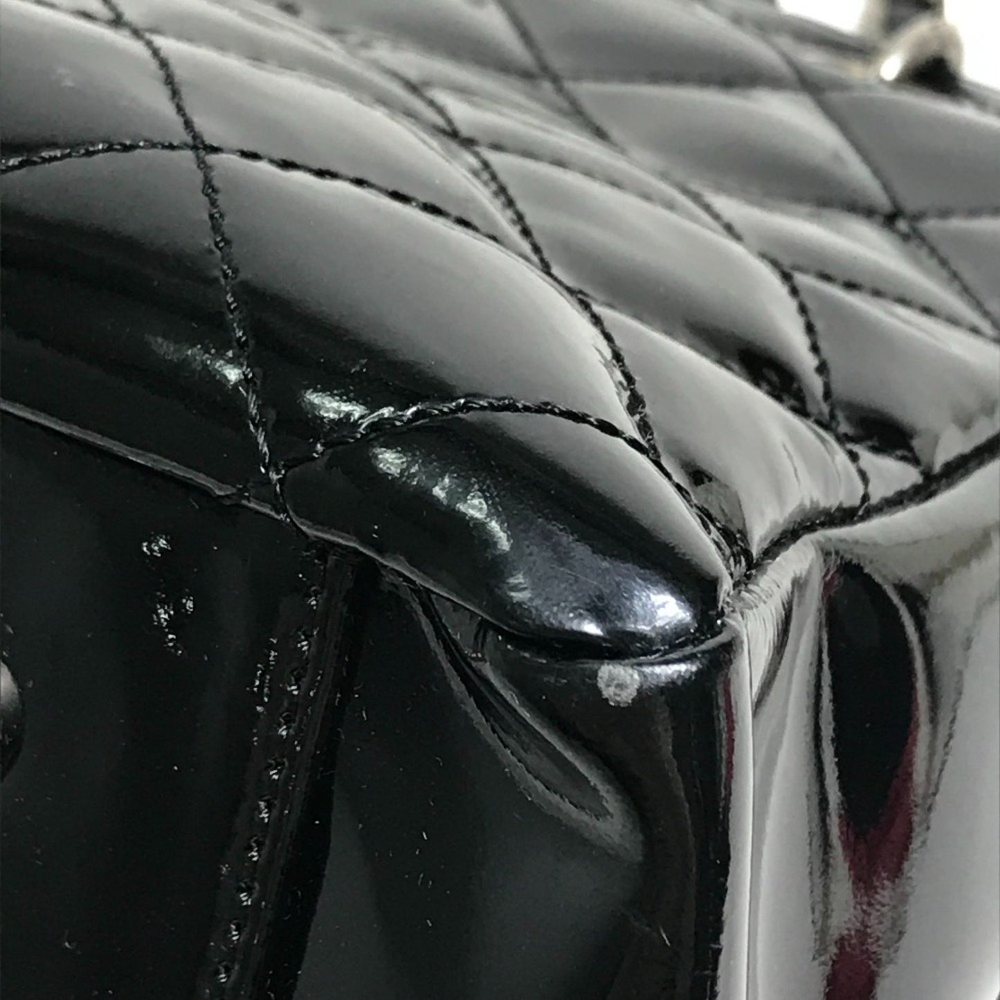 Chanel Black Patent Leather Shopping