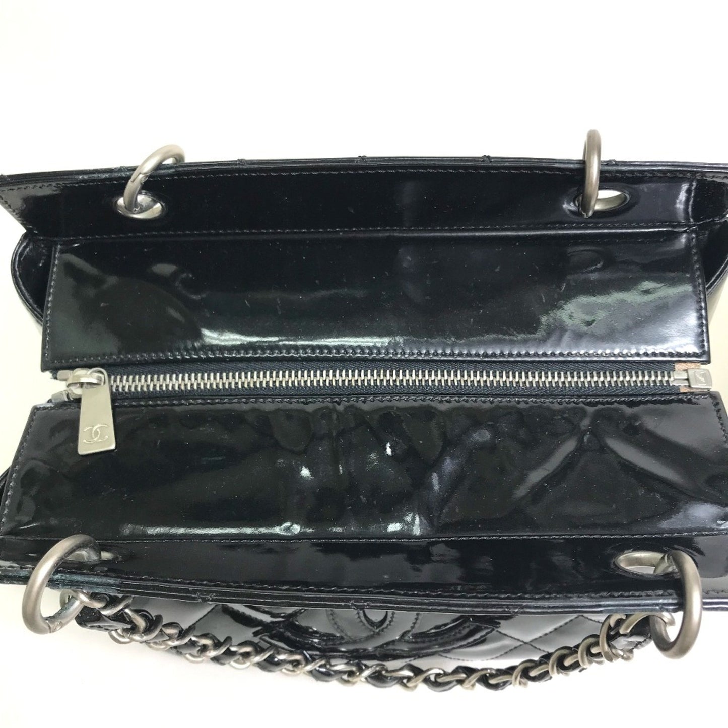Chanel Black Patent Leather Shopping