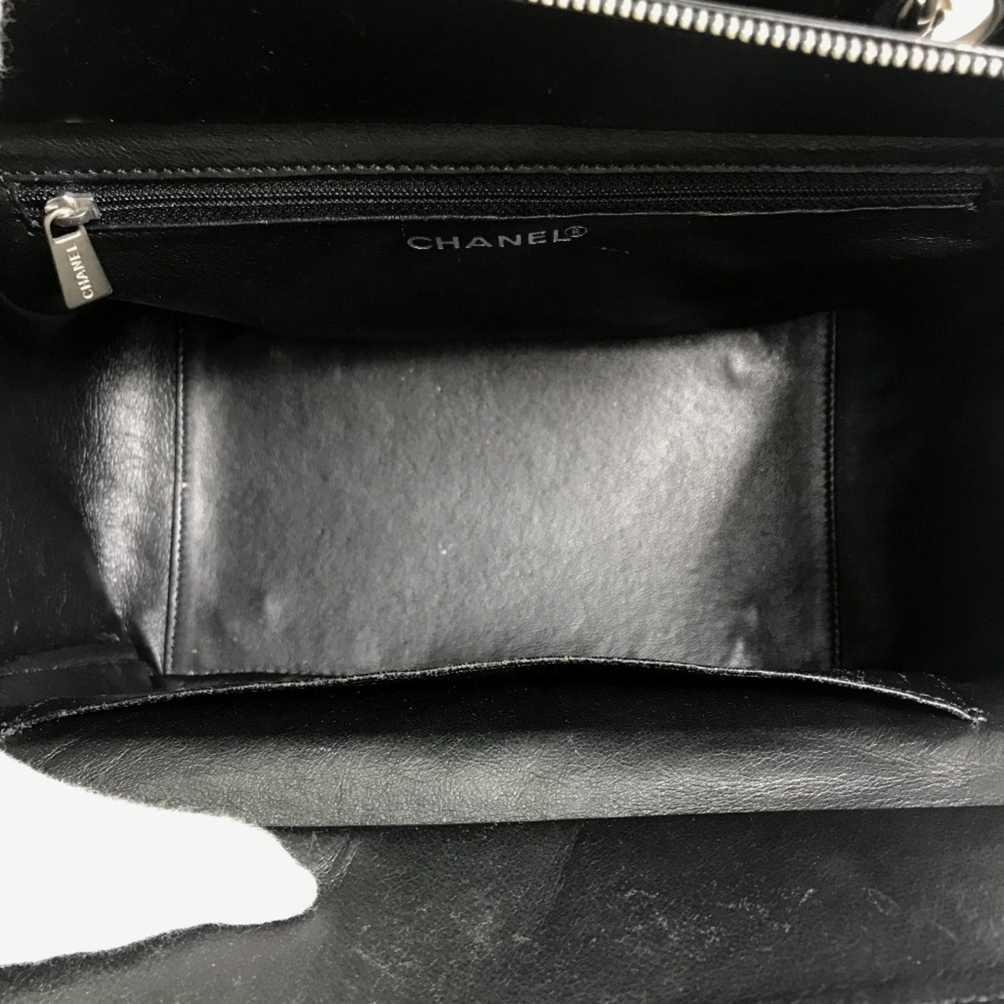 Chanel Black Patent Leather Shopping