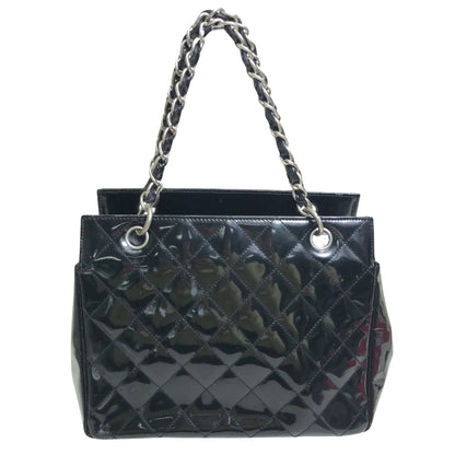Chanel Black Patent Leather Shopping