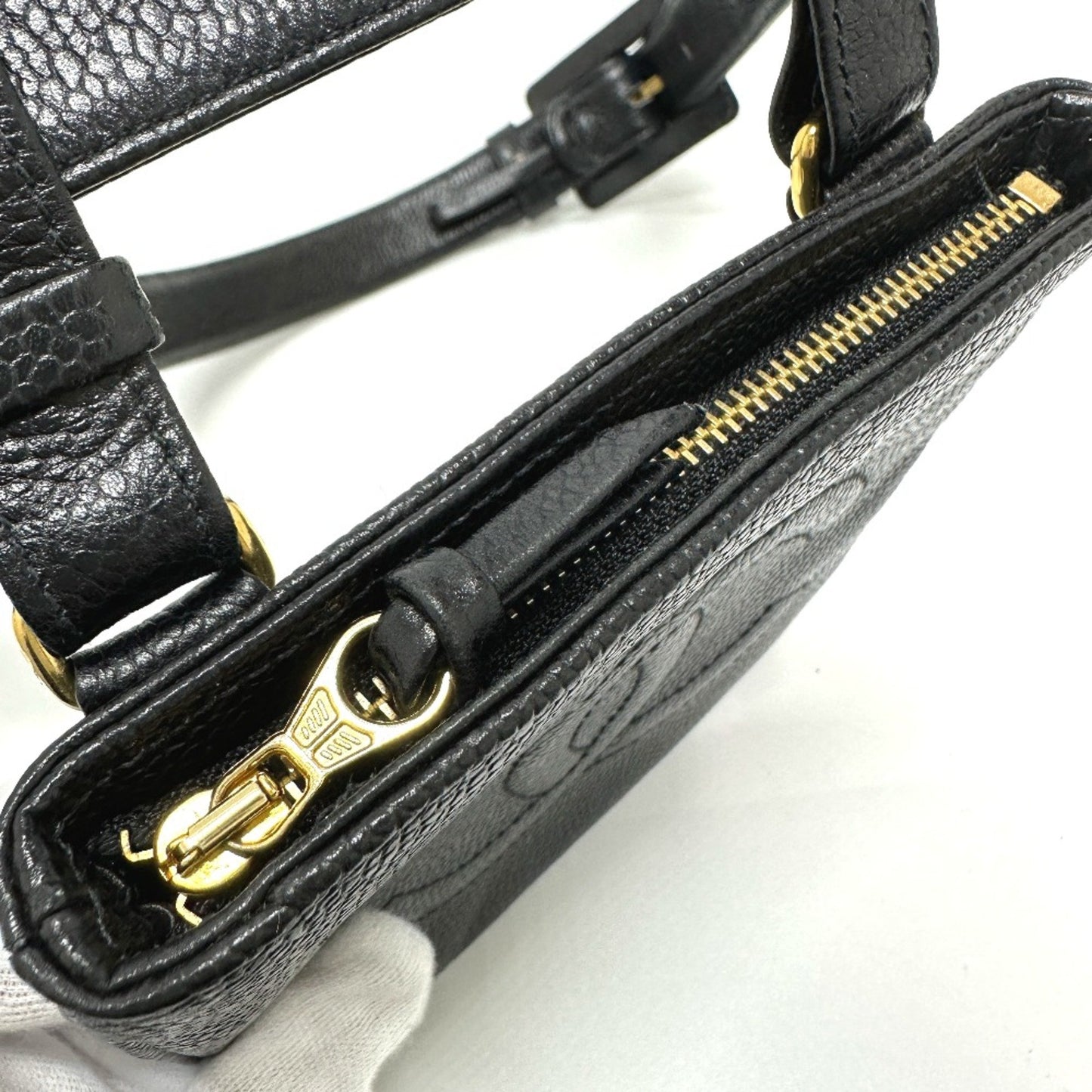 Chanel Black Leather Logo Cc