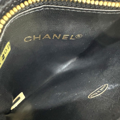 Chanel Black Leather Logo Cc
