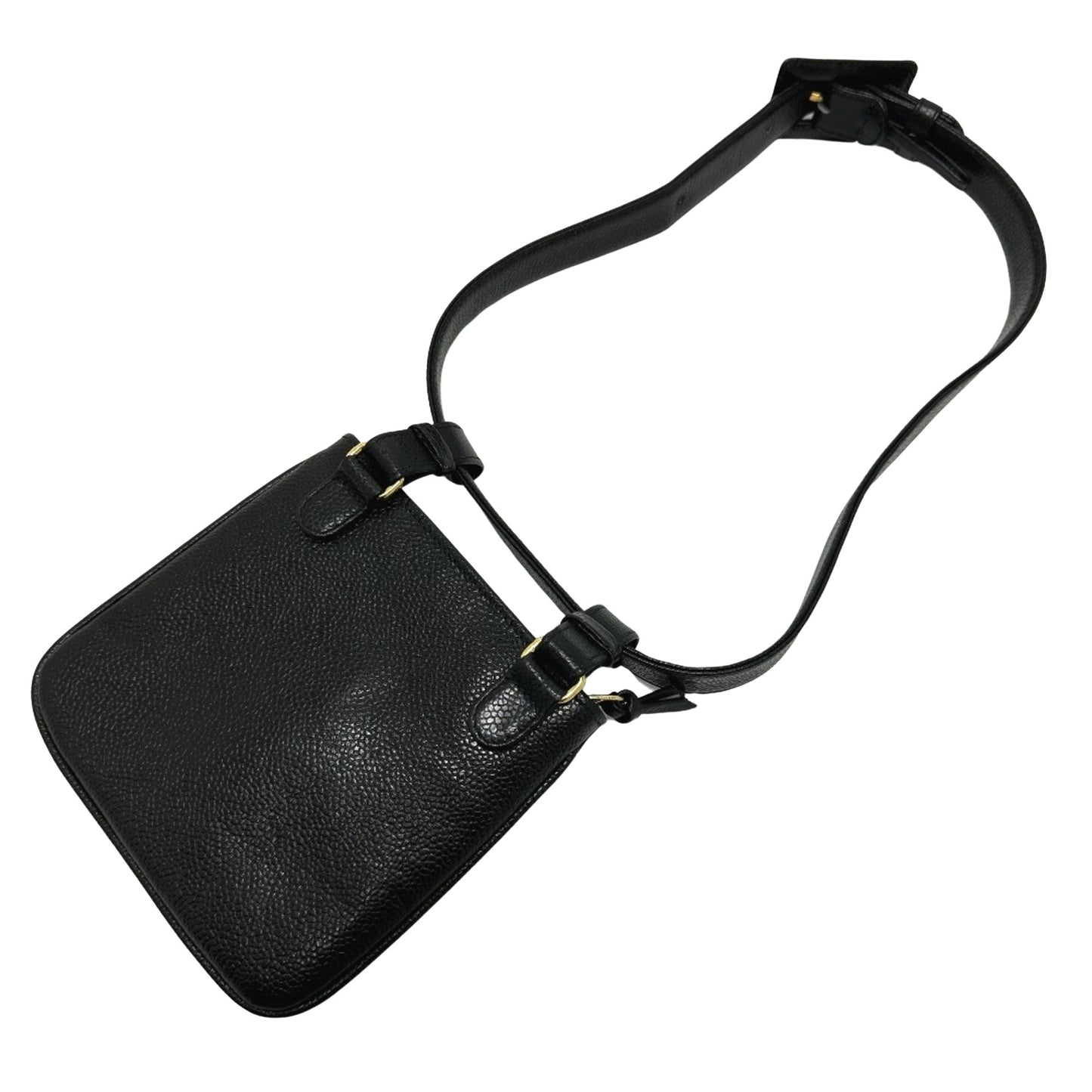 Chanel Black Leather Logo Cc