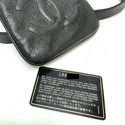 Chanel Black Leather Logo Cc