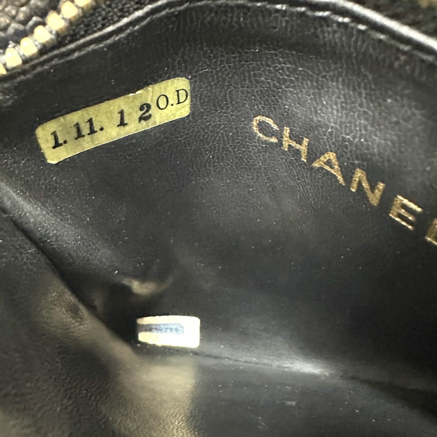 Chanel Black Leather Logo Cc