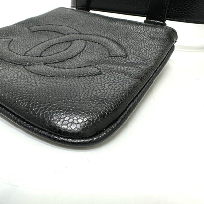 Chanel Black Leather Logo Cc
