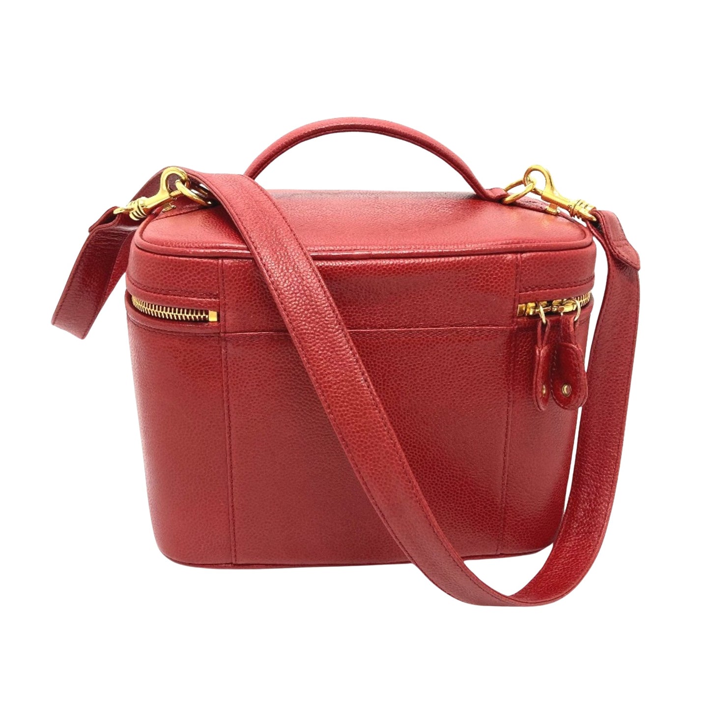 Chanel Red Leather Vanity