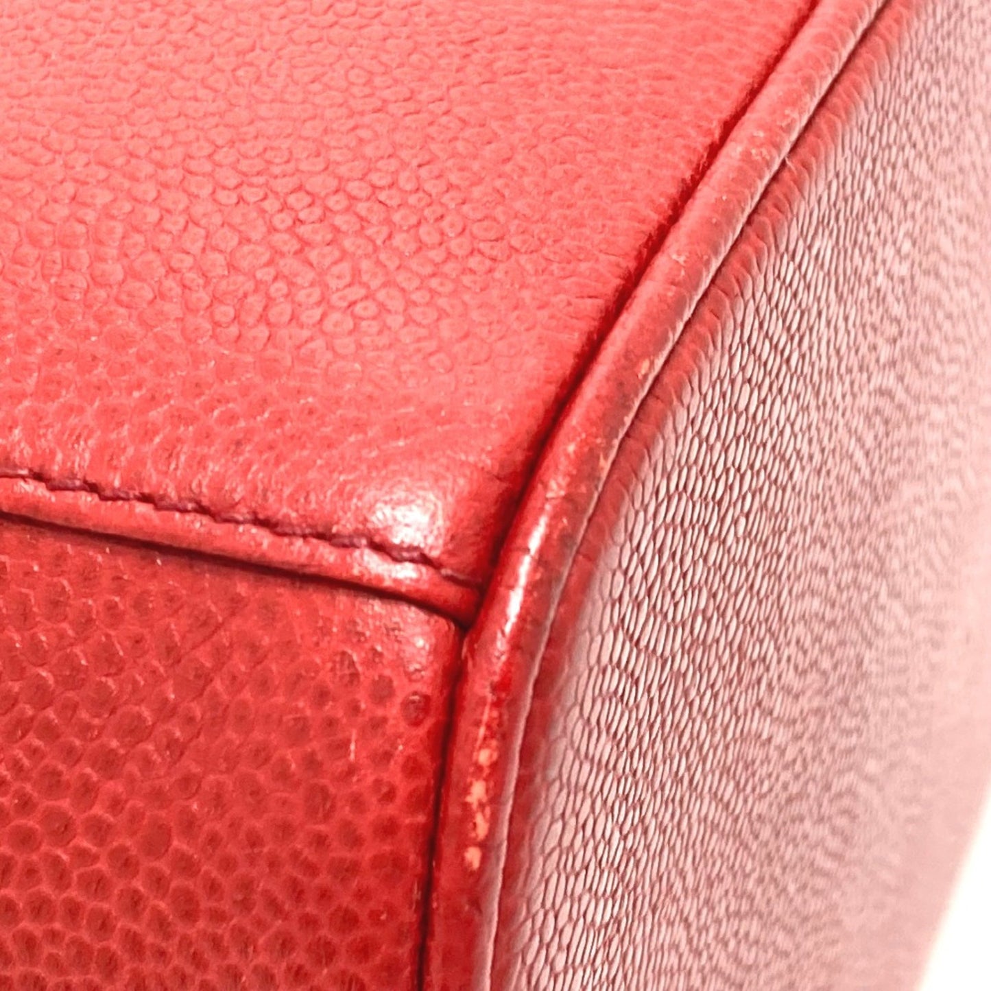Chanel Red Leather Vanity