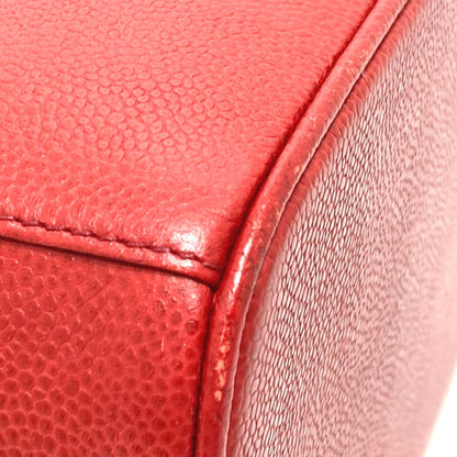 Chanel Red Leather Vanity