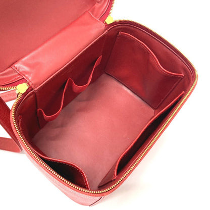 Chanel Red Leather Vanity