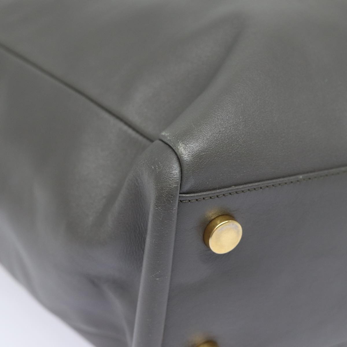 Saint Laurent Gray Leather Reversible