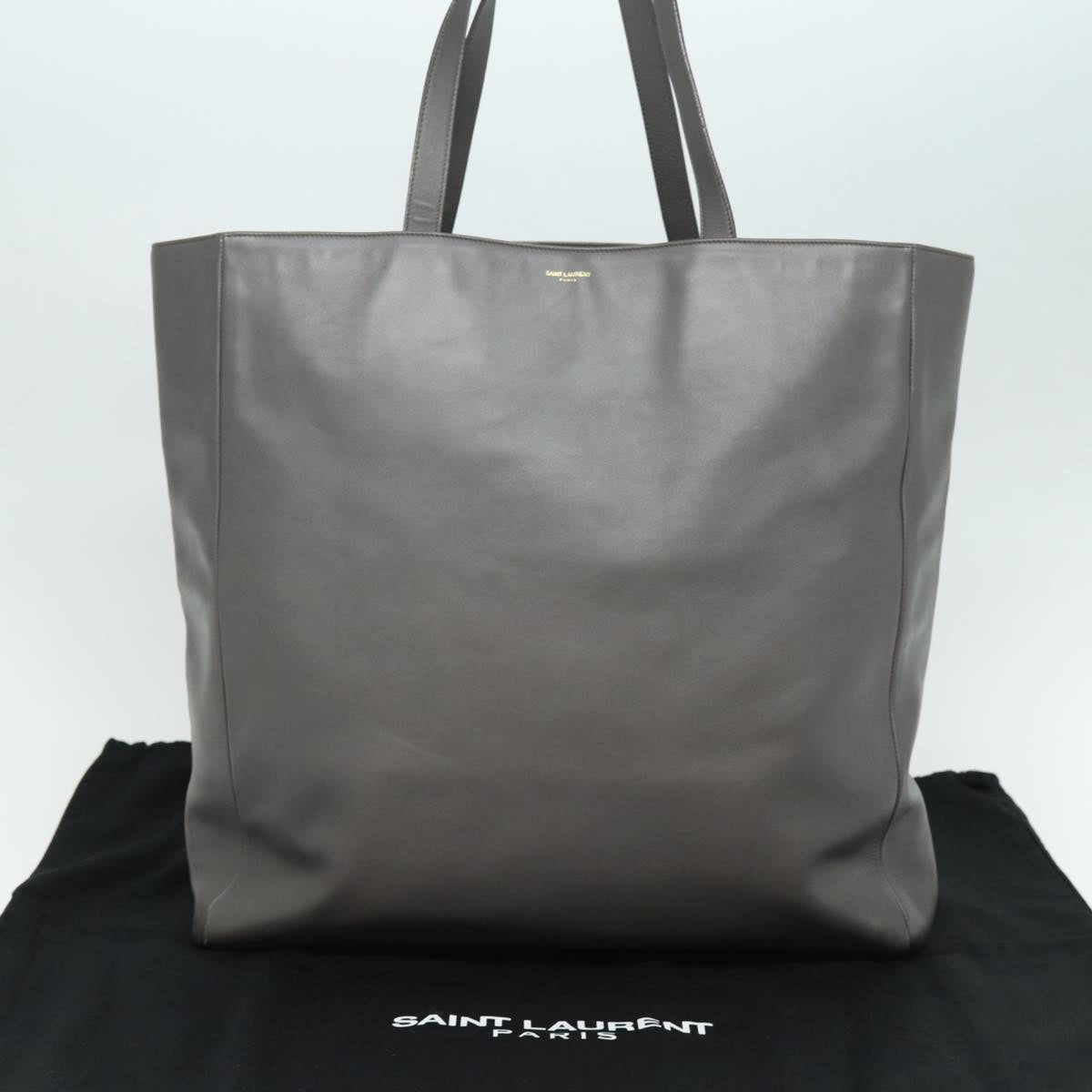 Saint Laurent Gray Leather Reversible