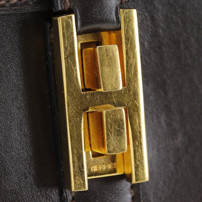 Hermès Brown Leather Drag