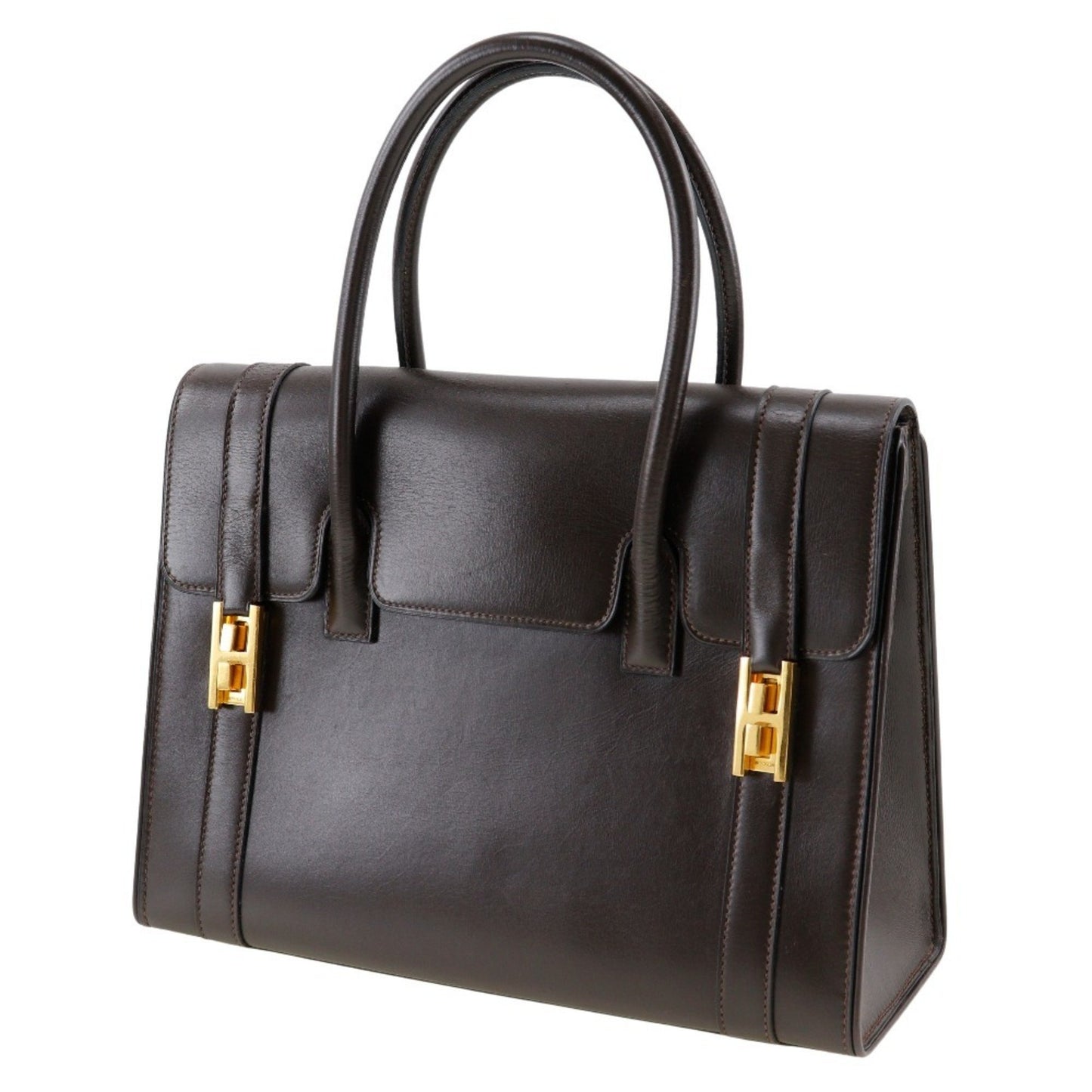Hermès Brown Leather Drag