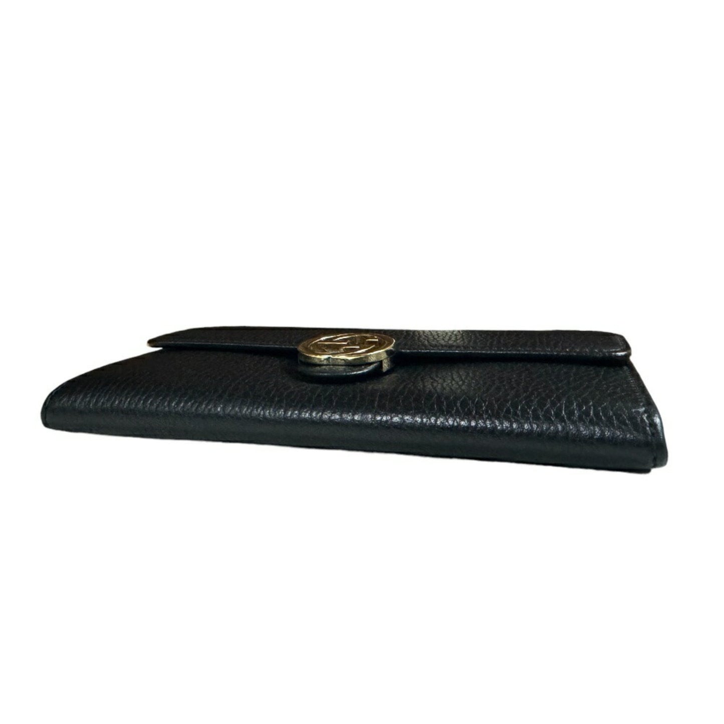 Gucci Black Leather Interlocking G