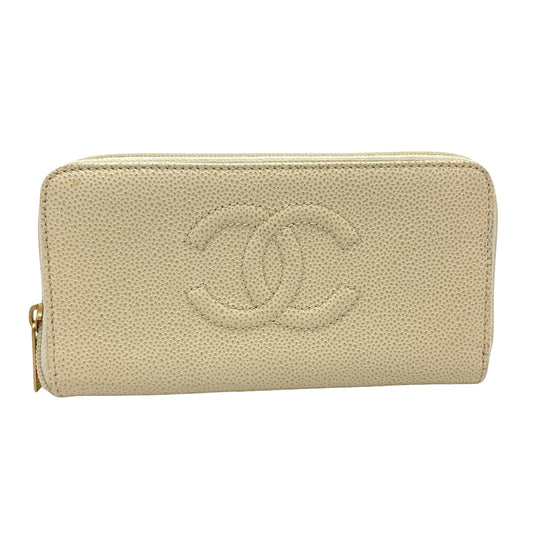 Chanel Brown Leather Logo Cc