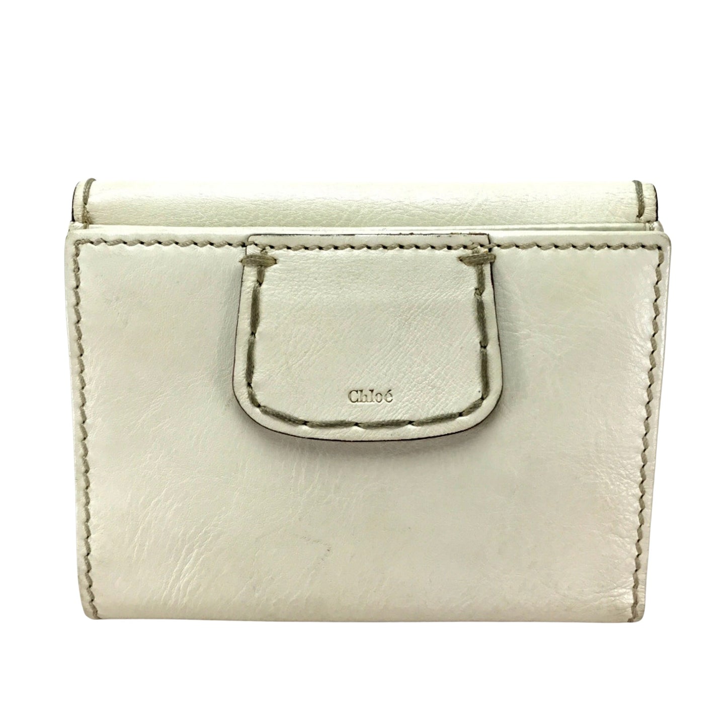 Chloé White Leather Wallet