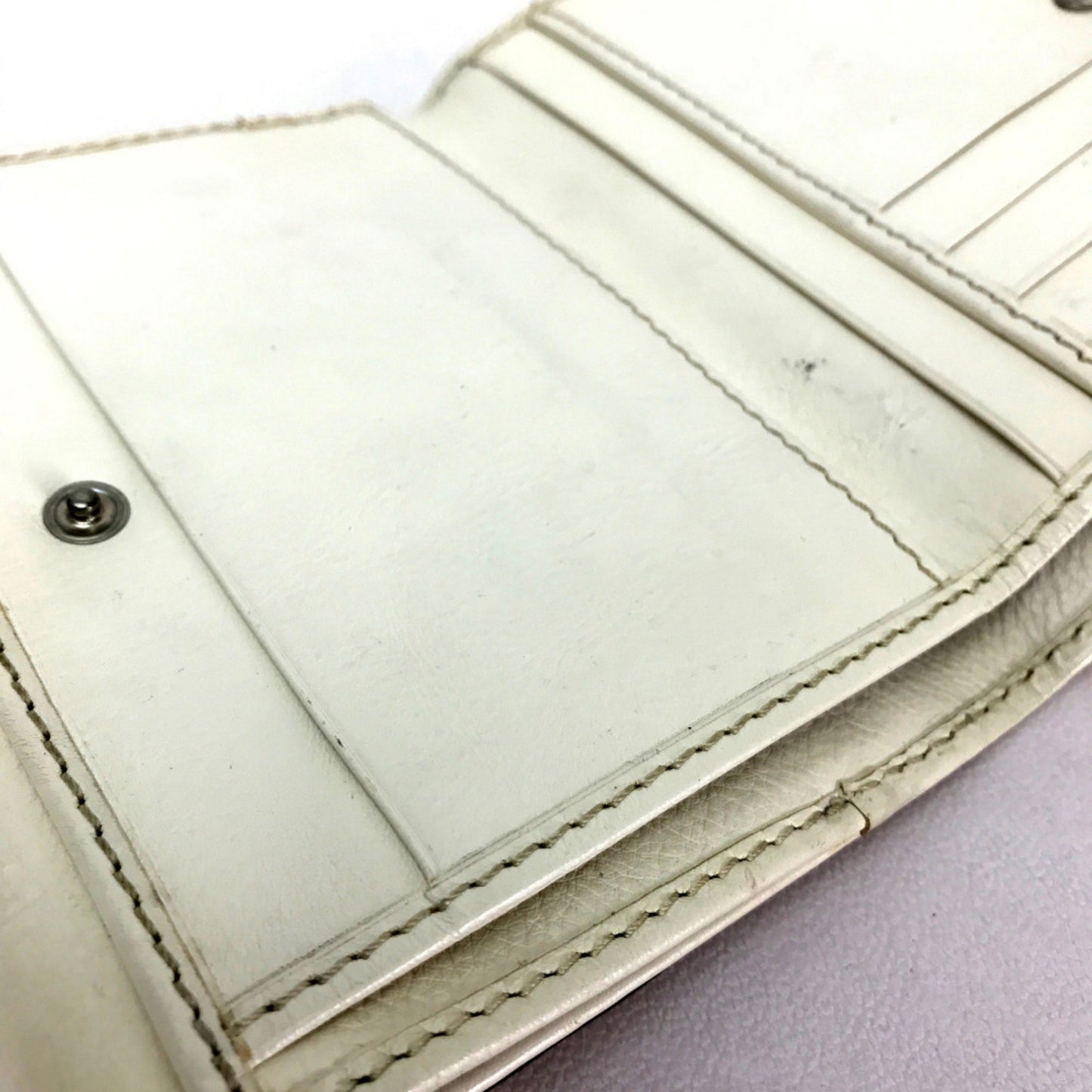 Chloé White Leather Wallet