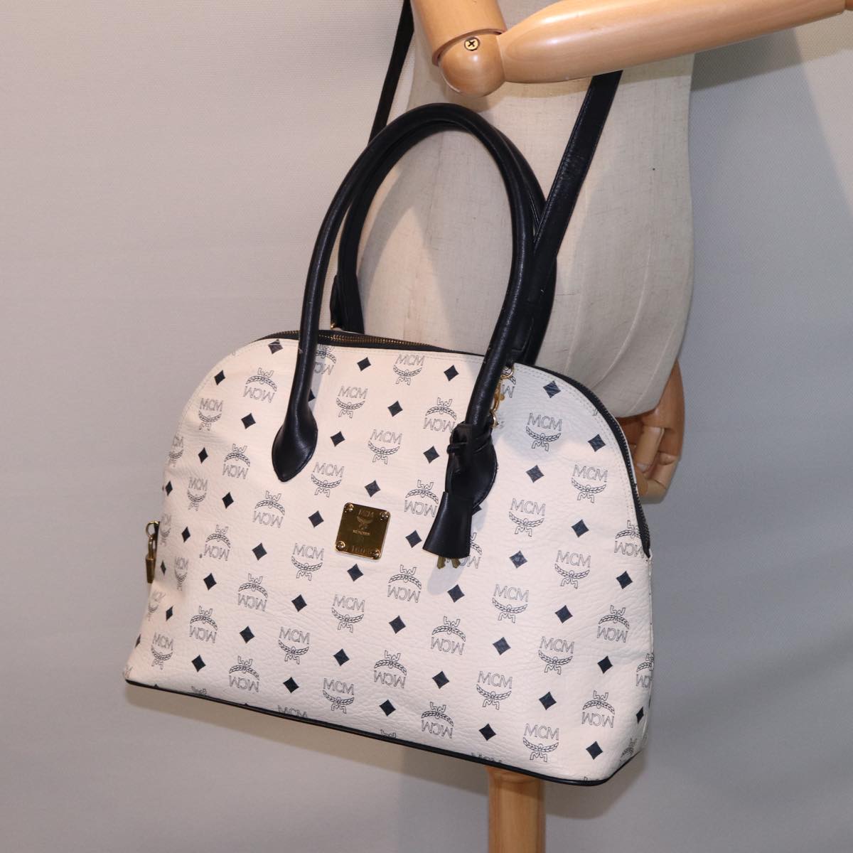 Mcm White Canvas Visetos