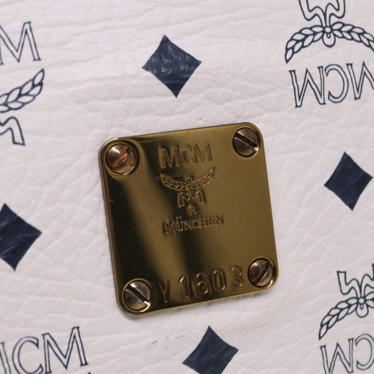 Mcm White Canvas Visetos