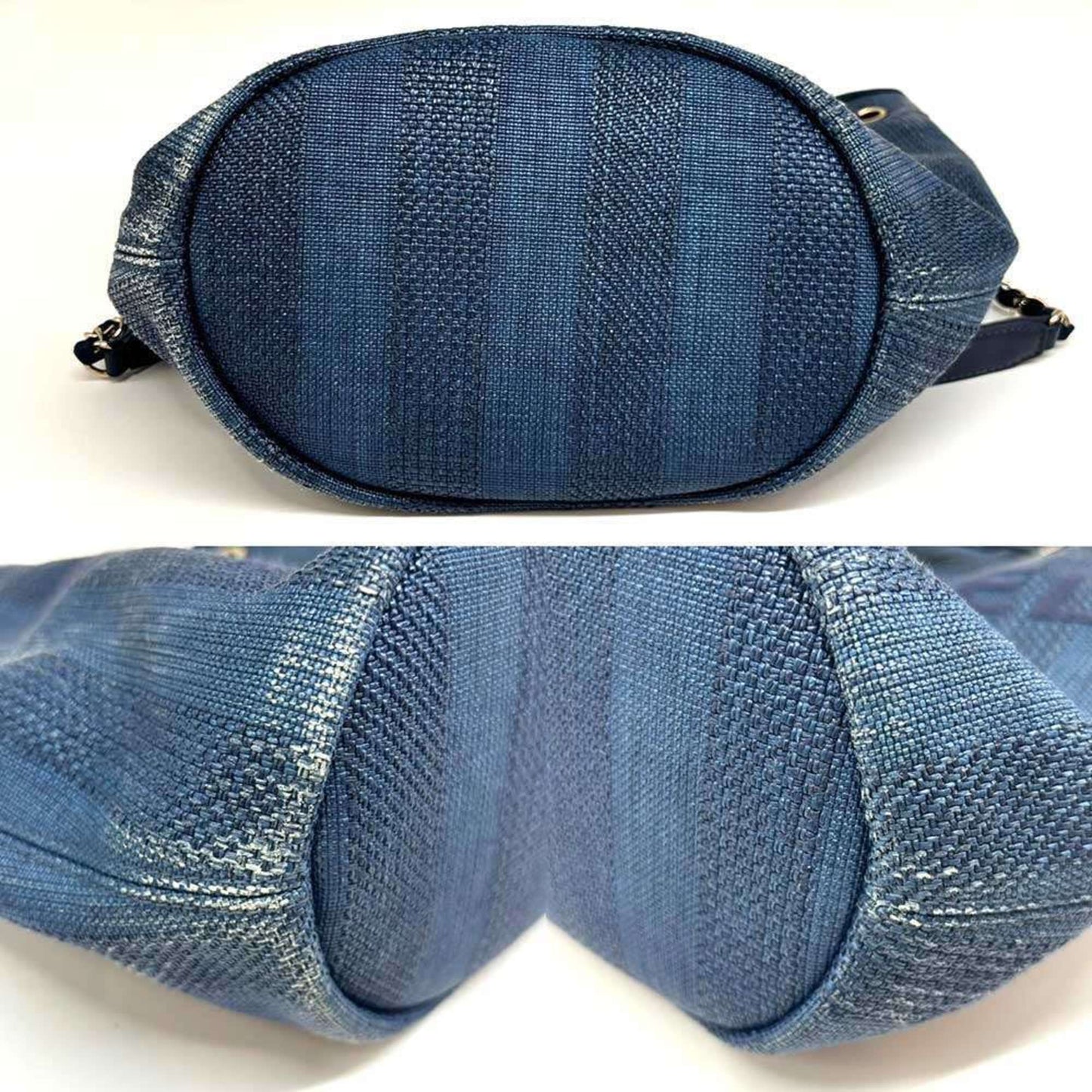 Chanel Blue Leather Deauville