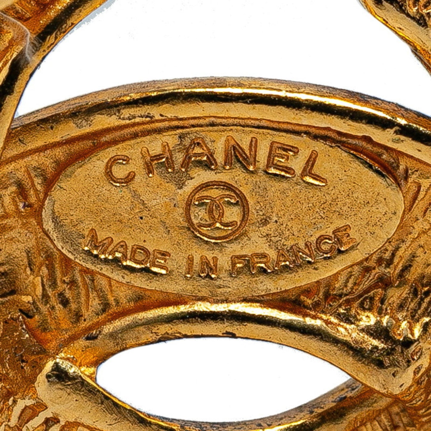 Chanel Gold Gold Plated Coco Mark