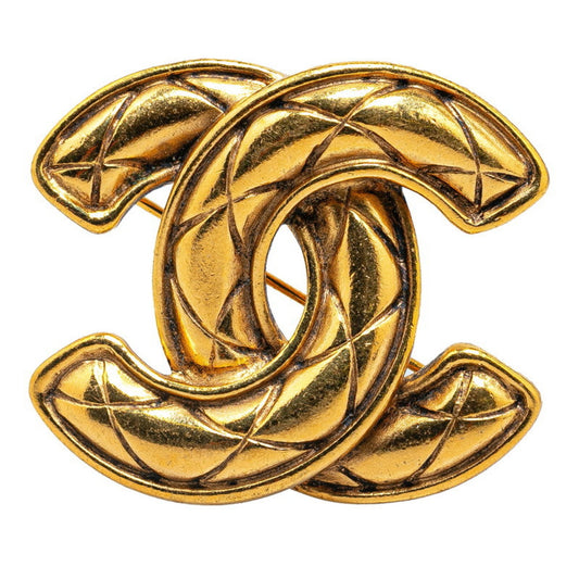 Chanel Gold Gold Plated Coco Mark