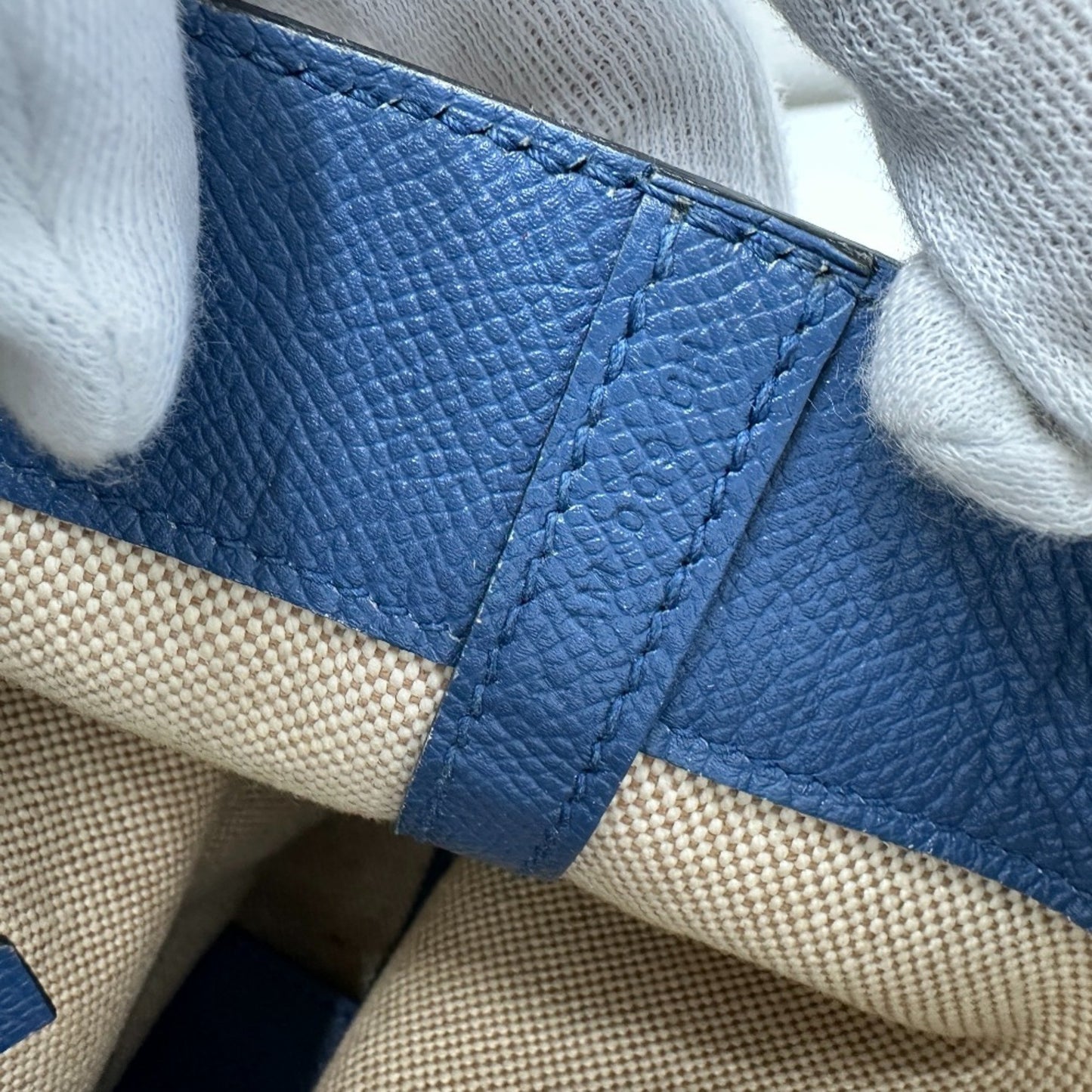 Hermès Blue Leather Maxibox Cabas 36