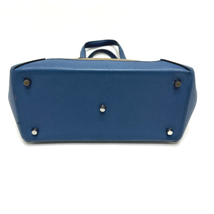 Hermès Blue Leather Maxibox Cabas 36