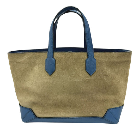 Hermès Blue Leather Maxibox Cabas 36
