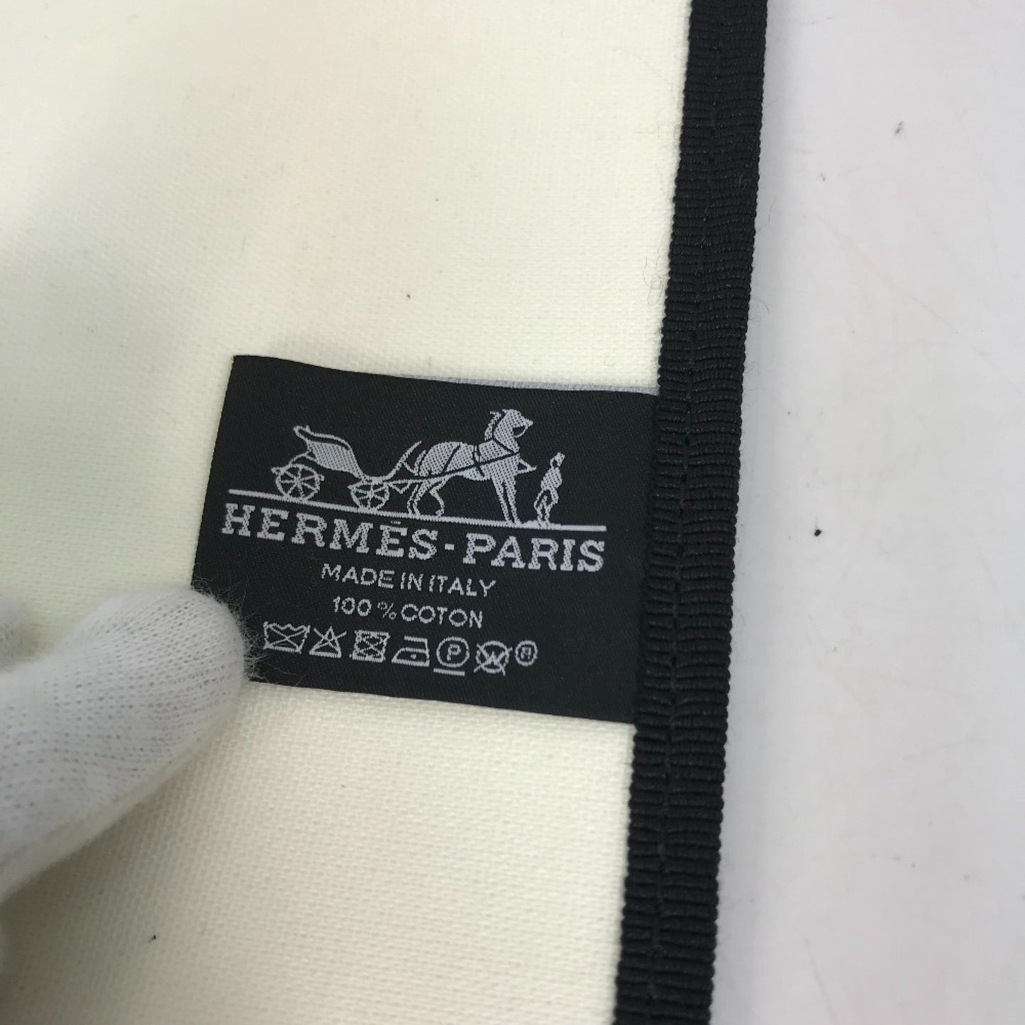Hermès Blue Cotton Cabas