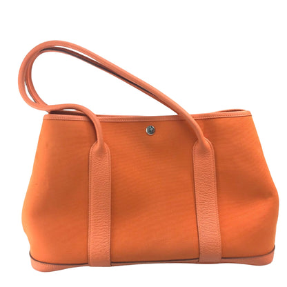 Hermès Orange Canvas Garden Party