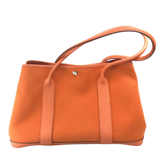 Hermès Orange Canvas Garden Party
