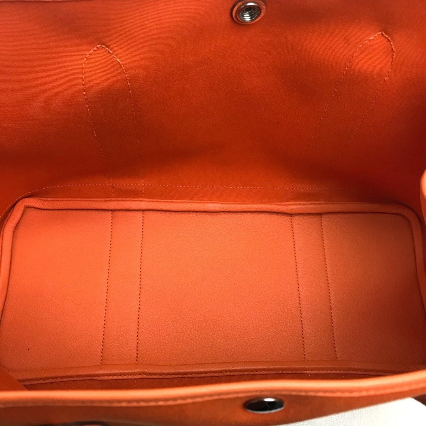 Hermès Orange Canvas Garden Party