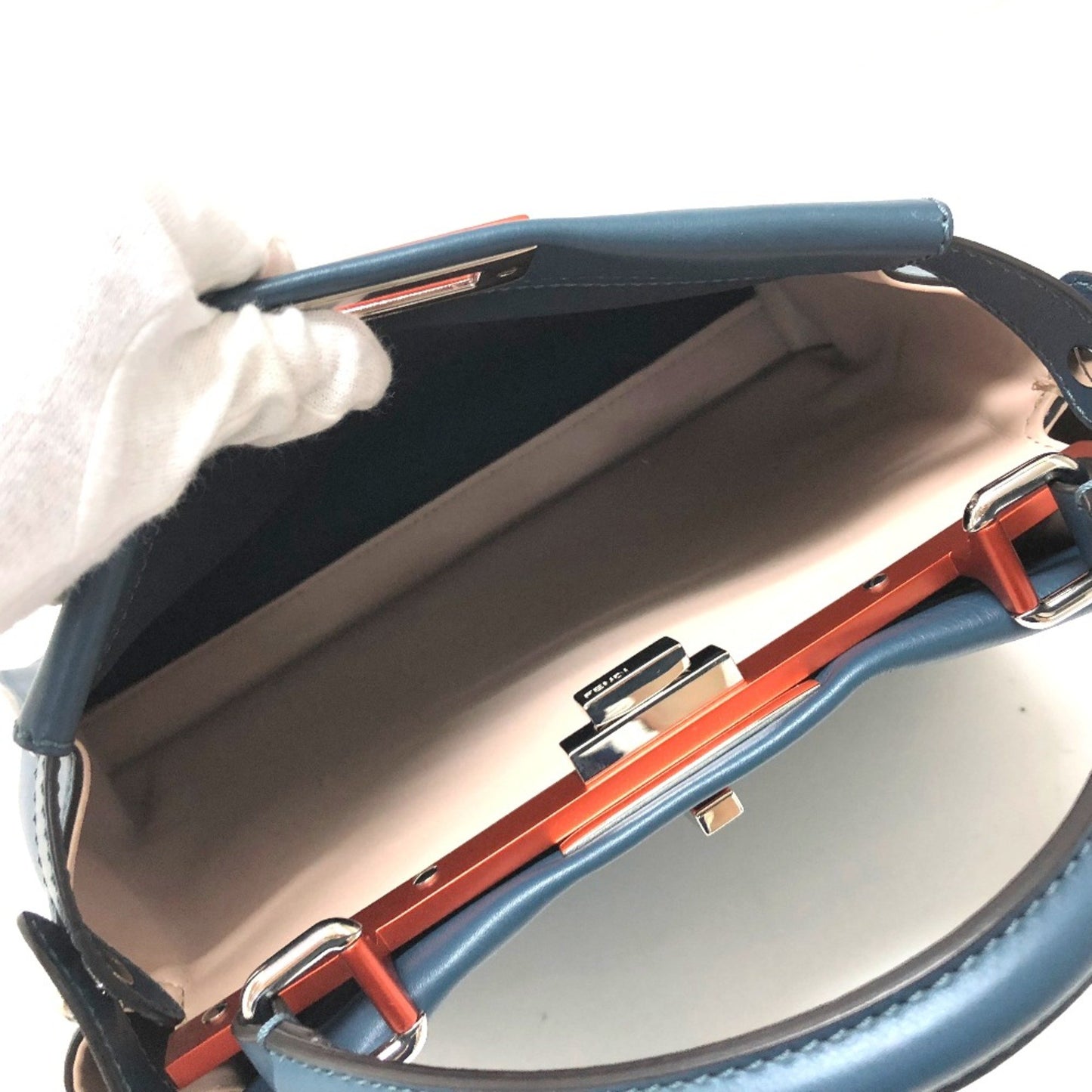 Fendi Blue Leather Handbag