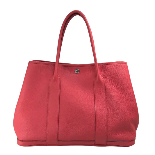 Hermès Red Leather Garden Party