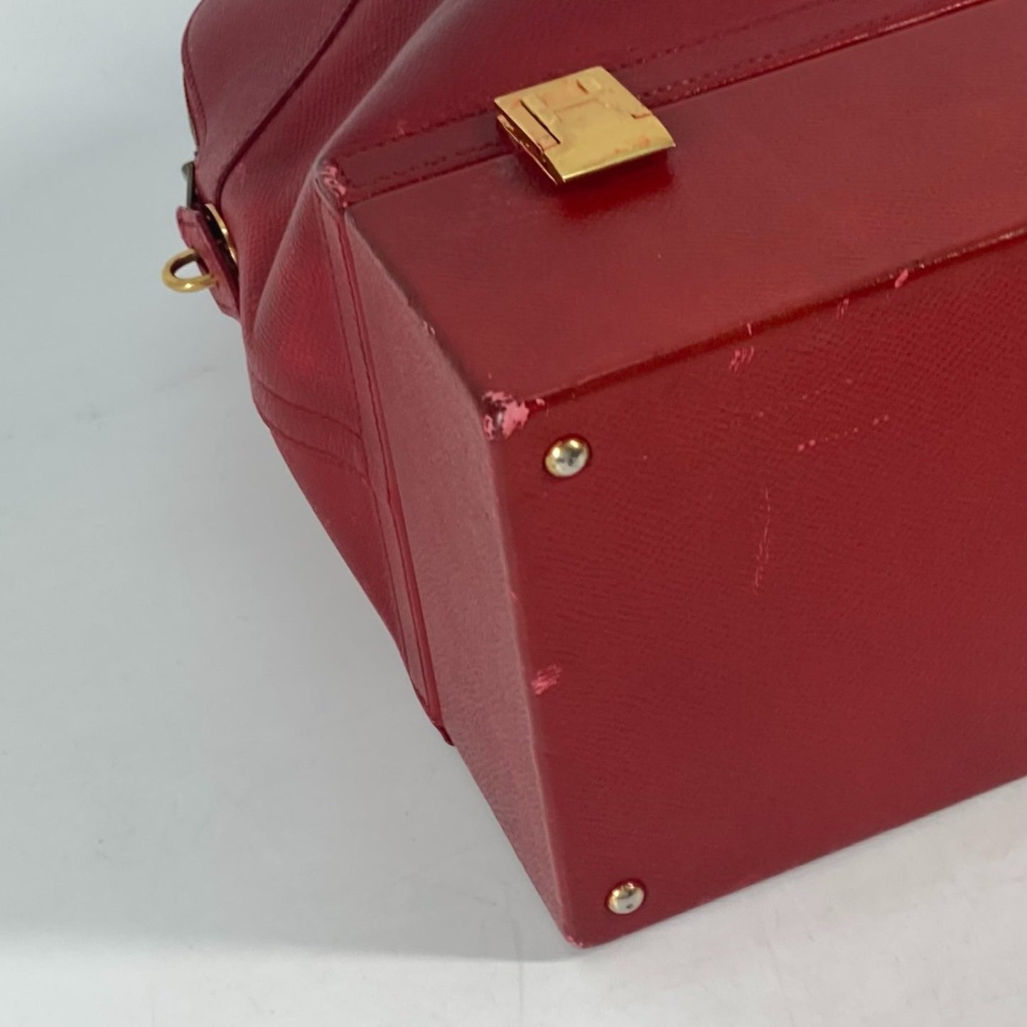 Hermès Red Leather Macpherson