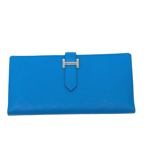 Hermès Blue Leather Béarn