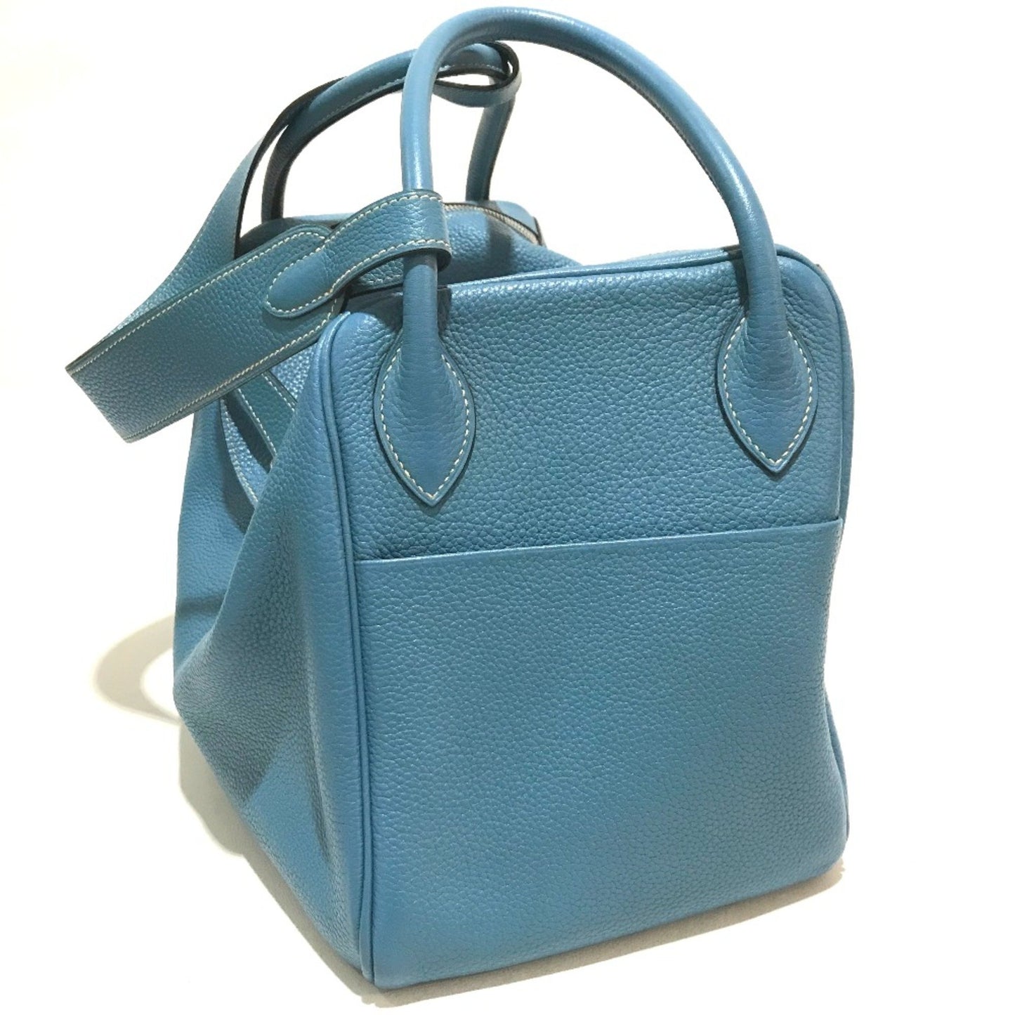 Hermès Blue Leather Lindy