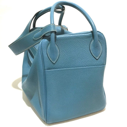 Hermès Blue Leather Lindy