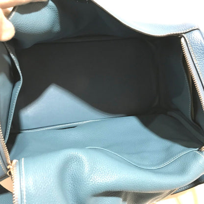 Hermès Blue Leather Lindy
