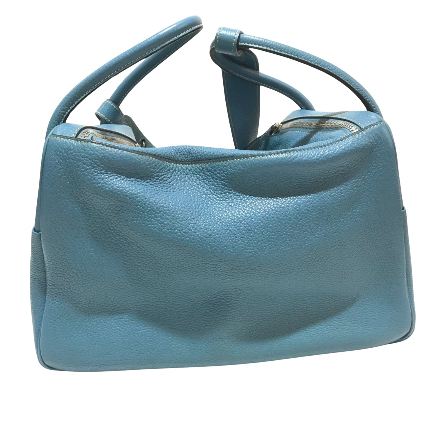Hermès Blue Leather Lindy