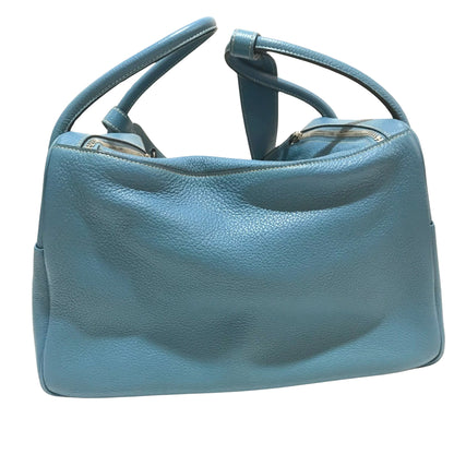 Hermès Blue Leather Lindy
