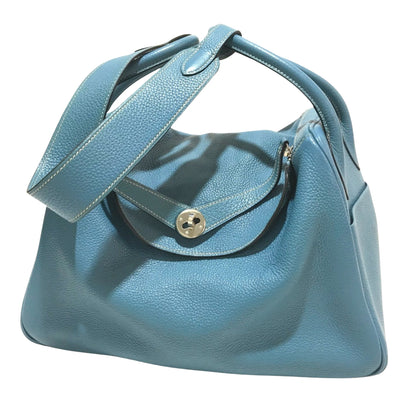 Hermès Blue Leather Lindy