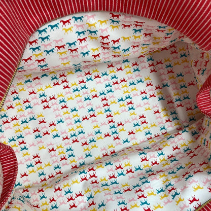 Hermès Red Canvas Cabas