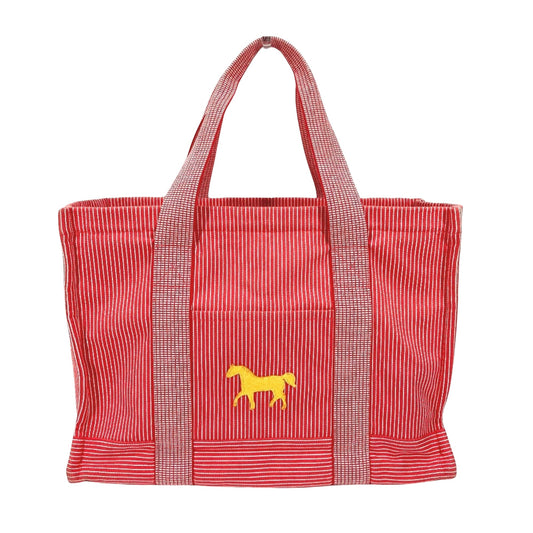Hermès Red Canvas Cabas