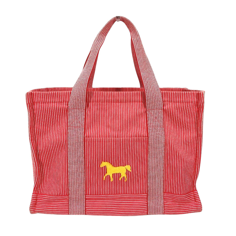 Hermès Red Canvas Cabas