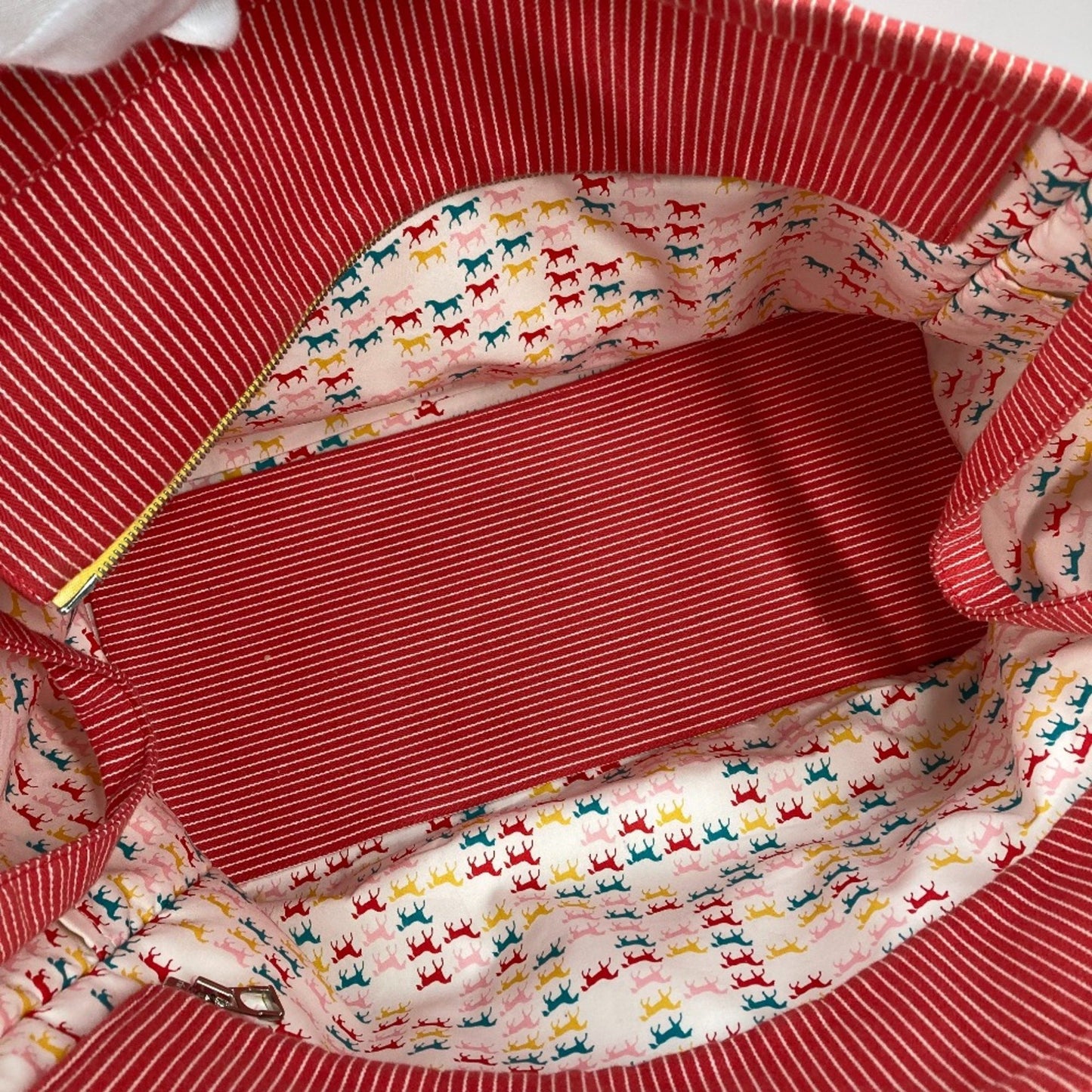 Hermès Red Canvas Cabas